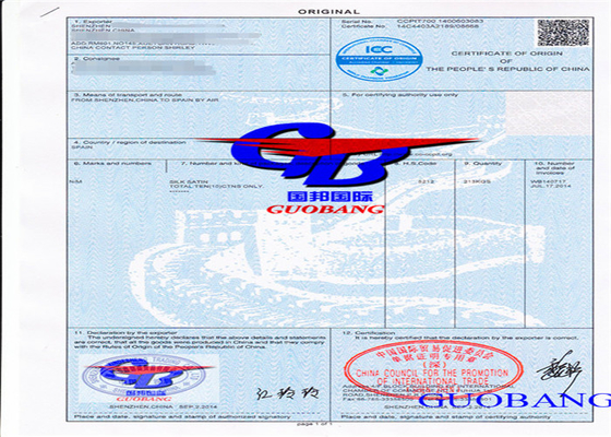 خدمة شهادة الوثائق CIQ Fumigation Sosa